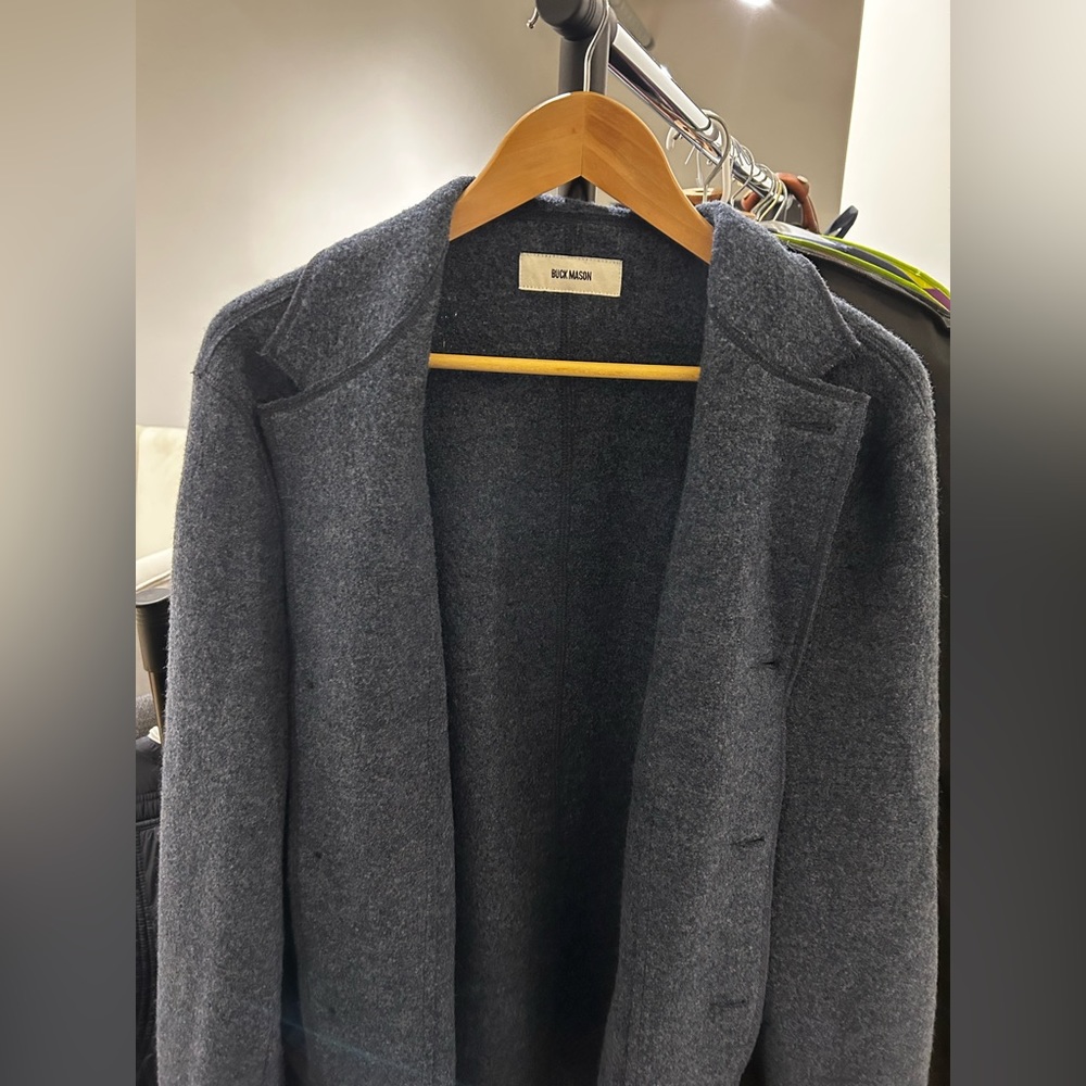Like New Buck Mason Chore Coat, marbled navy, size L
